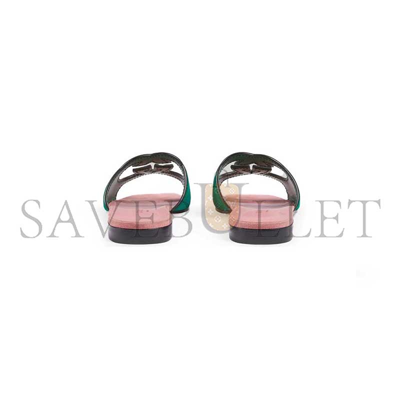 GUCCI WOMEN'S INTERLOCKING G CUT-OUT SLIDE SANDAL 694451